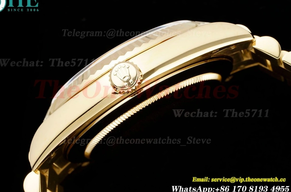 JDF (Gain Black 228238 YG DayDate VR3255 Dial V4 Textured 40mm YG Weight) 1204